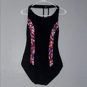 Catalina Black and Pink One Piece Swimwear with Athletic Design 110